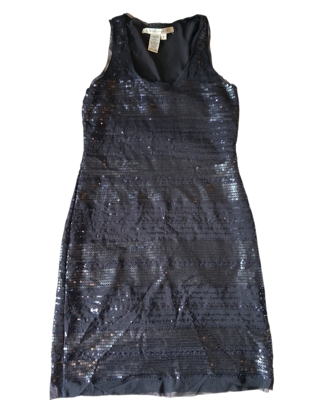 Max Studio Black Sequin Tank Dress